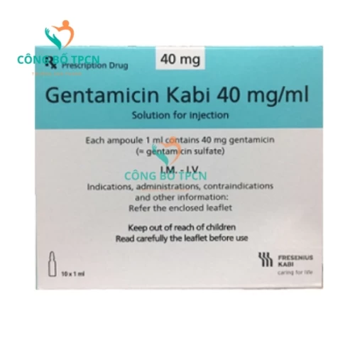 Gentamicin Kabi 40mg/ml - Điều trị các tình trạng nhiễm khuẩn